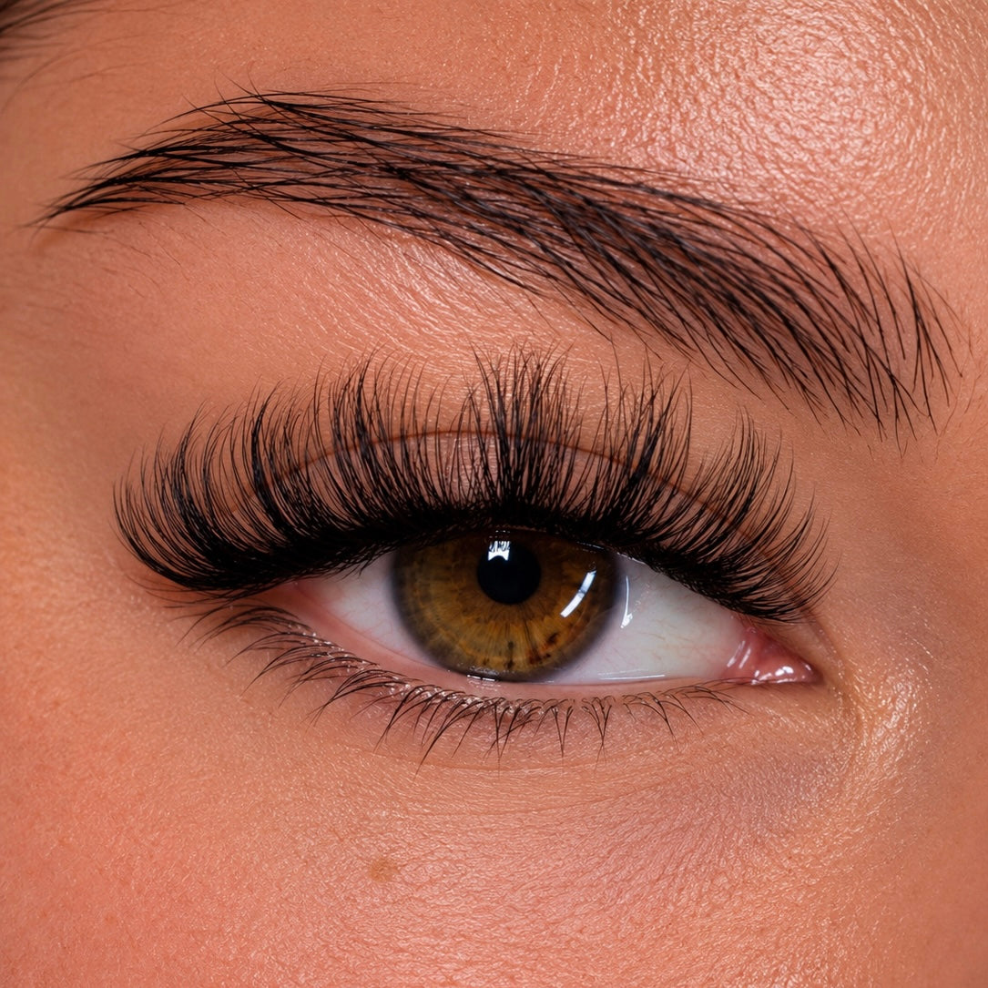 Aiko false lashes worn close-up