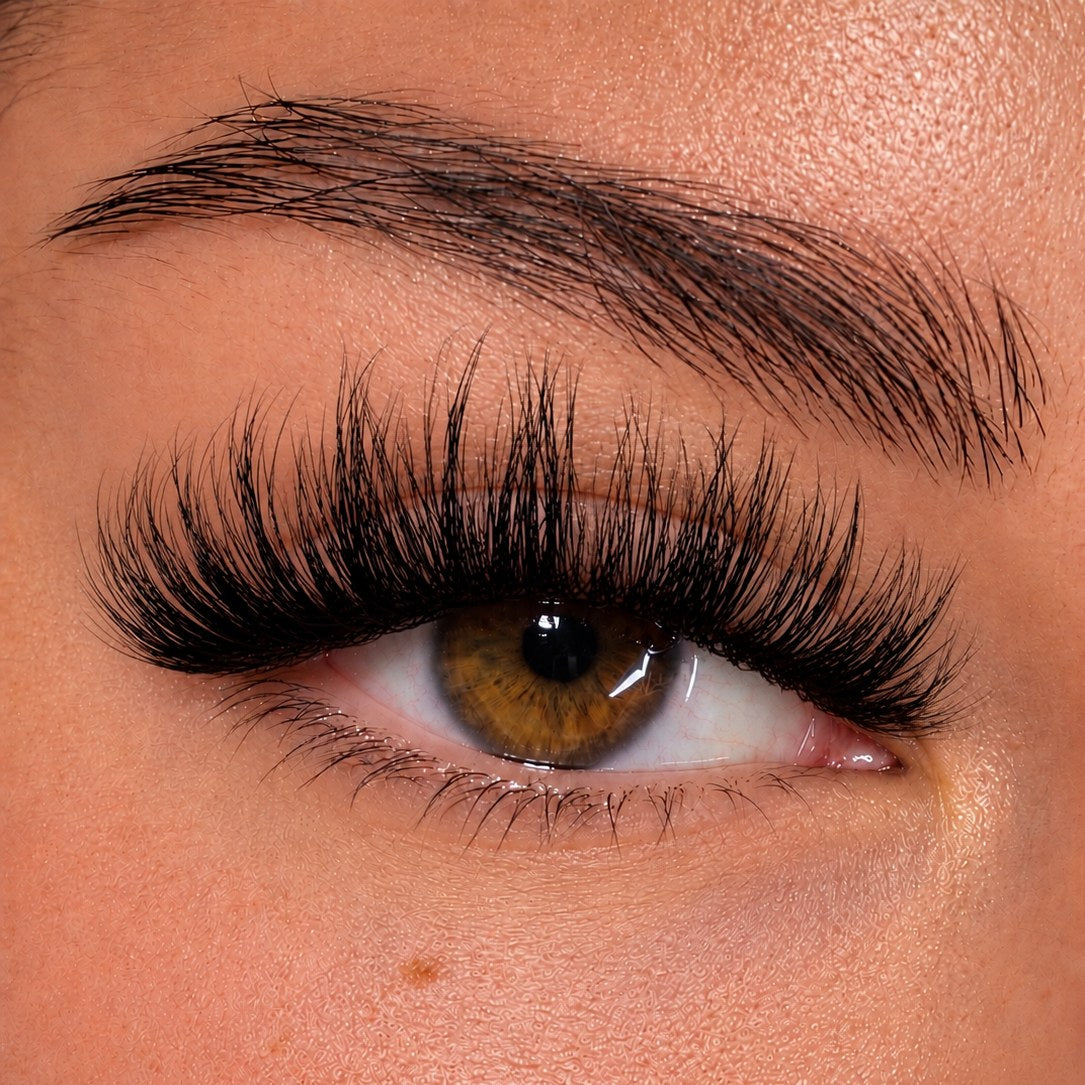 Foxy false lashes worn close-up